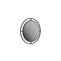 Spiegel Bubble ca. 57 cm Schwarz - Schwarz, Design, Metall (57/57/2cm) - Livetastic