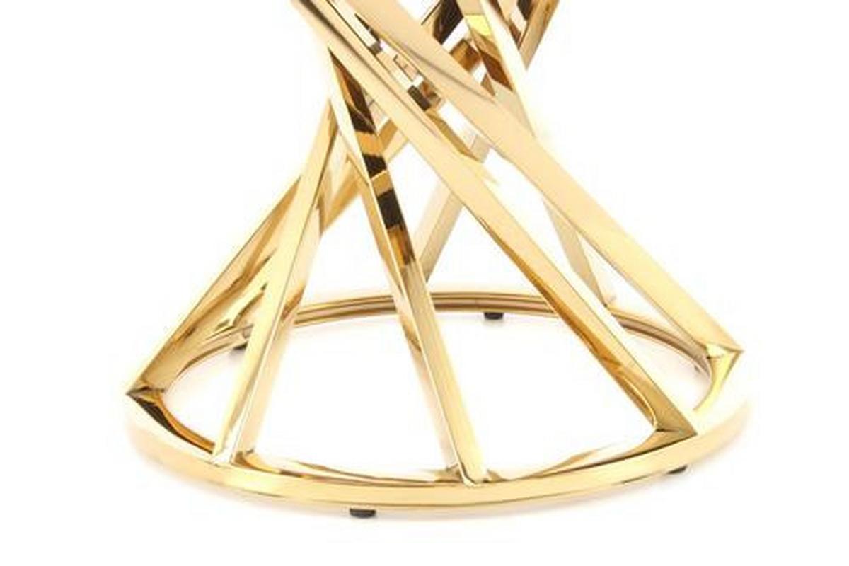 Hocker Zs182-Gld - Goldfarben/Grün, Trend, Textil/Metall (40/49/40cm) - Kayoom