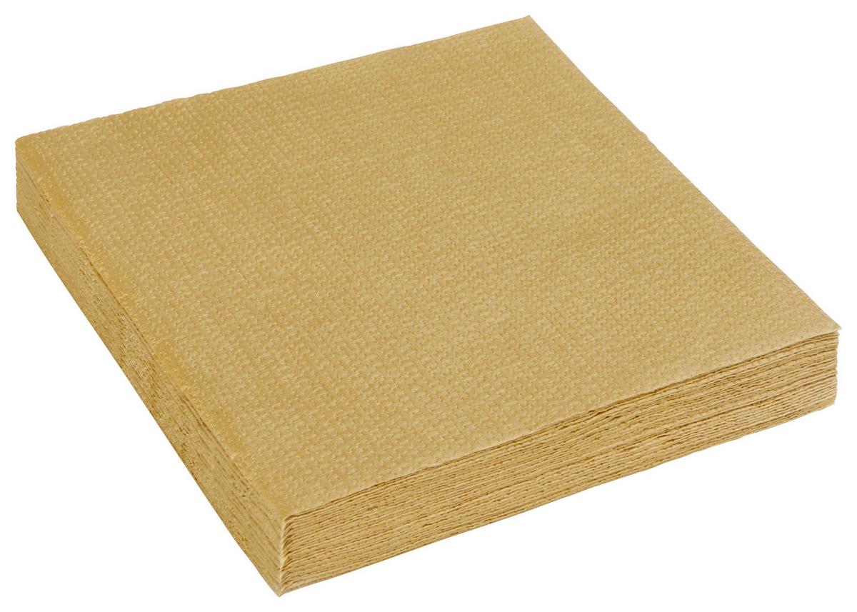 Serviette Kai in Goldfarben - Goldfarben, Papier (33cm)