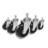 Set Kolesc Za Vrtljivi Stol Rolo Skate, Srebrna, 5-Delni - srebrne barve/prosojno, Basics, kovina/umetna masa (3,6/9,2/7,6cm) - MID.YOU