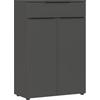 armoire à dossiers in Graphitfarben - Graphitfarben, Modern, Holzwerkstoff (81/120/40cm) - Premium Living