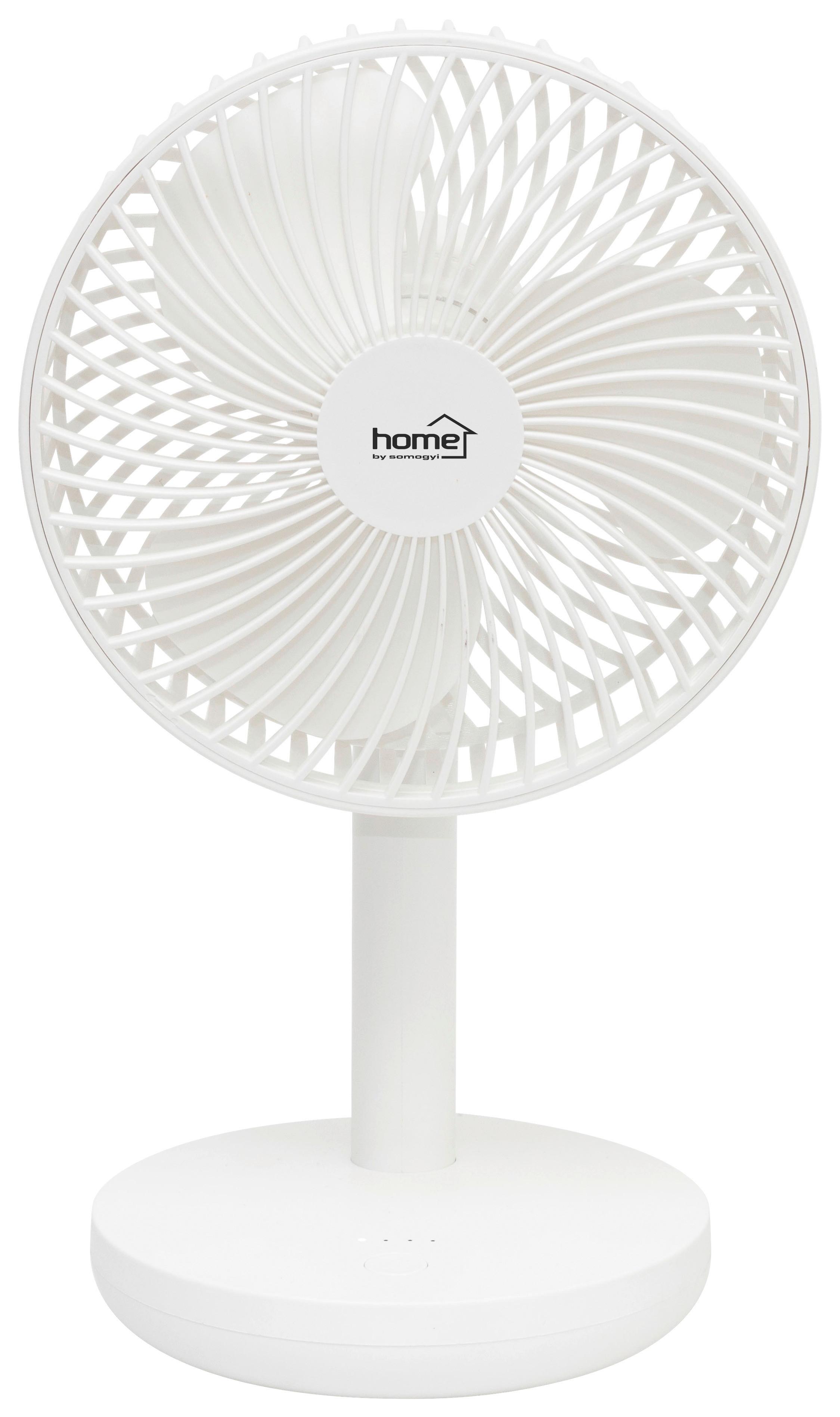 Akkumulátoros Asztali Ventilátor Tf14b - fehér, műanyag/fém (16/29/13,8cm)