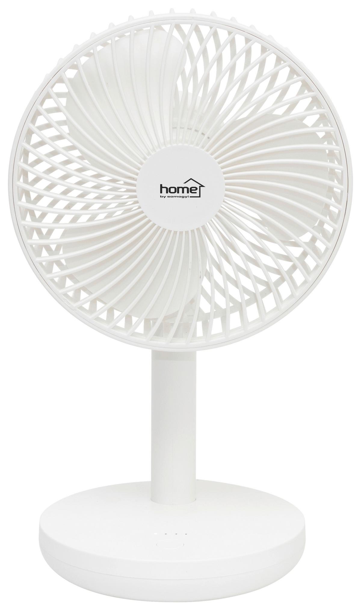 Akkumulátoros Asztali Ventilátor Tf14b - fehér, műanyag/fém (16/29/13,8cm)