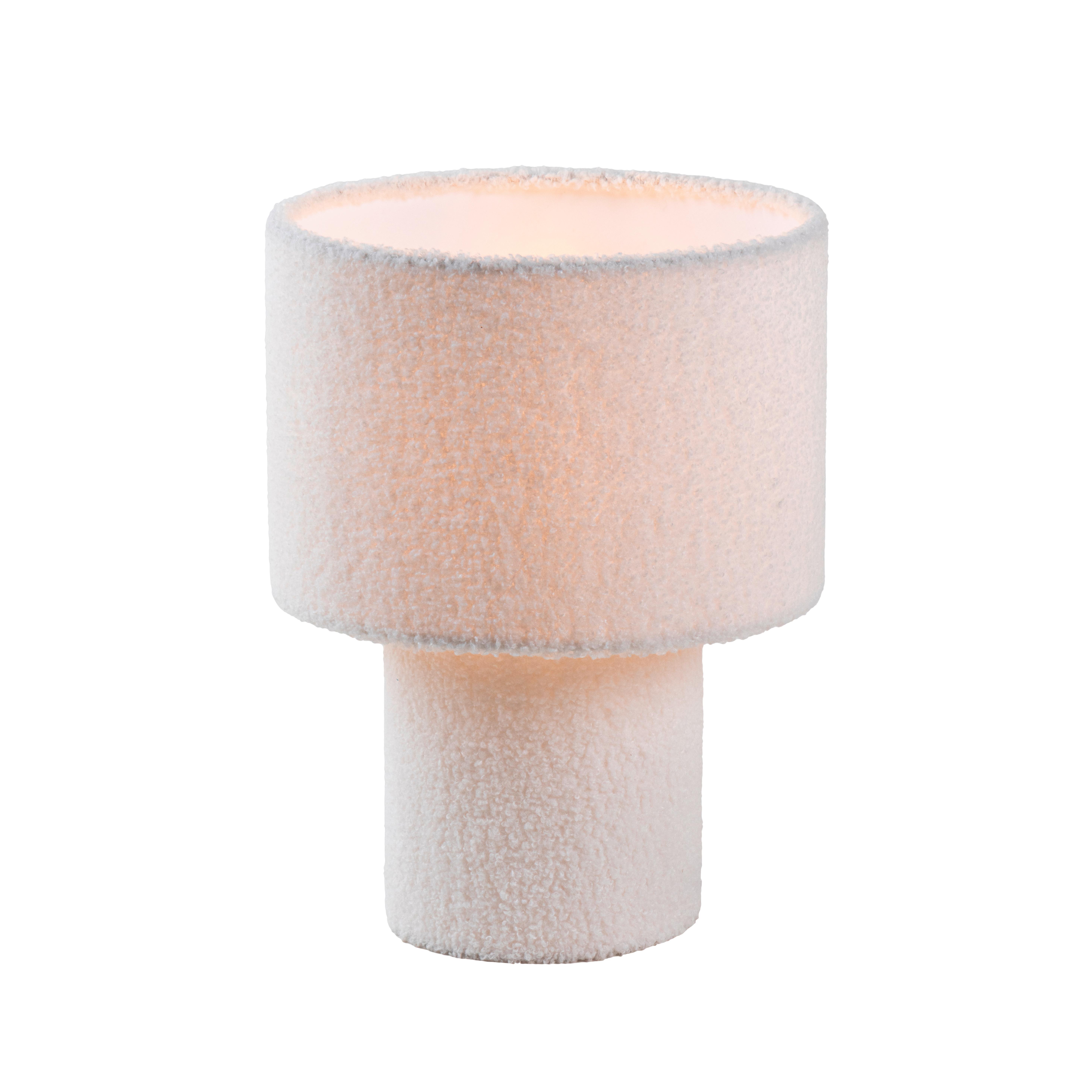 Tischleuchte Ston Grau/Schwarz max. 40 Watt - Naturfarben/Weiß, MODERN, Kunststoff/Textil (19/25cm) - Mömax