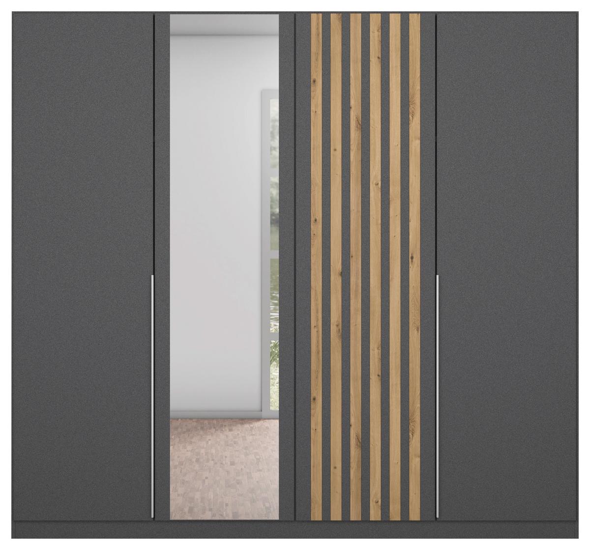 Ormar S Klasičnim Vratima Lamella - siva/hrast Artisan, Moderno, drvni materijal/metal (226/210/54cm) - Modern Living