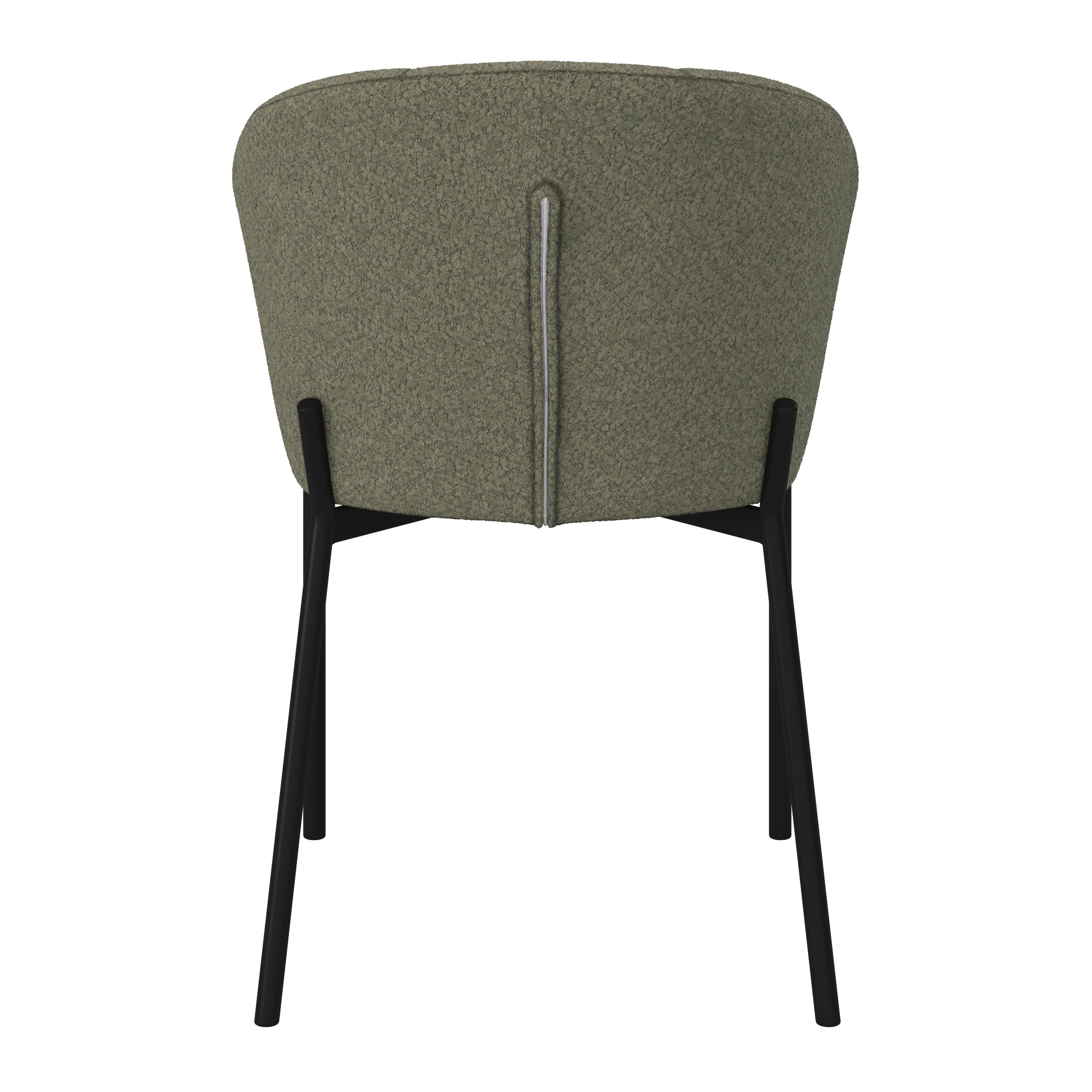 STOL ZOEY - grön/svart, Modern, metall/trä (48/79/61cm) - Bessagi Home