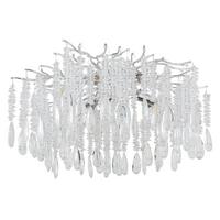 Stropna Svjetiljka Kinga - srebrne boje/prozirno, Konvencionalno, staklo/metal (60/45cm) - Globo