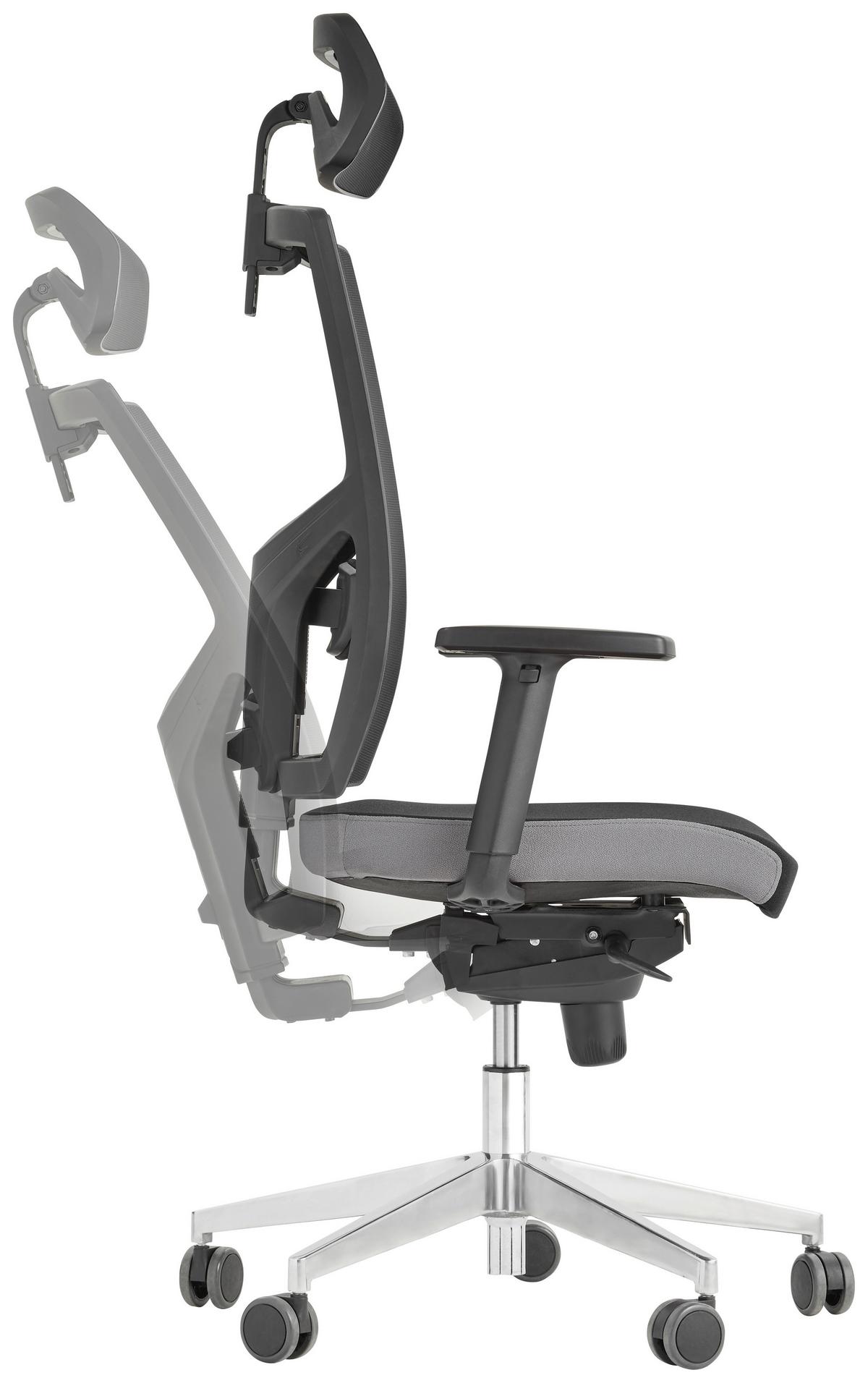 KRZESŁO OBROTOWE PREMIUM 2 - czarny/kolor chromowy, Konventionell, tworzywo sztuczne/metal (70/133/70cm) - Venda