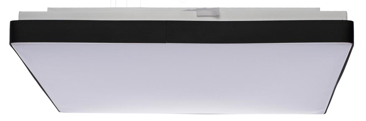 Plafonieră cu LED Jannek - alb/negru, Modern, plastic/metal (33/33/5,5cm) - Premium Living