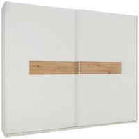 Schwebetürenschrank in Weiss/Eiche - Weiss Hochglanz/Weiss, Konventionell, Holzwerkstoff (276/230/54cm) - Premium Living