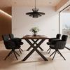 STOEL MET ARMELEUNINGEN LIORA - Zwart, Modern, Textiel/Metaal (58/84/61cm) - Bessagi Home