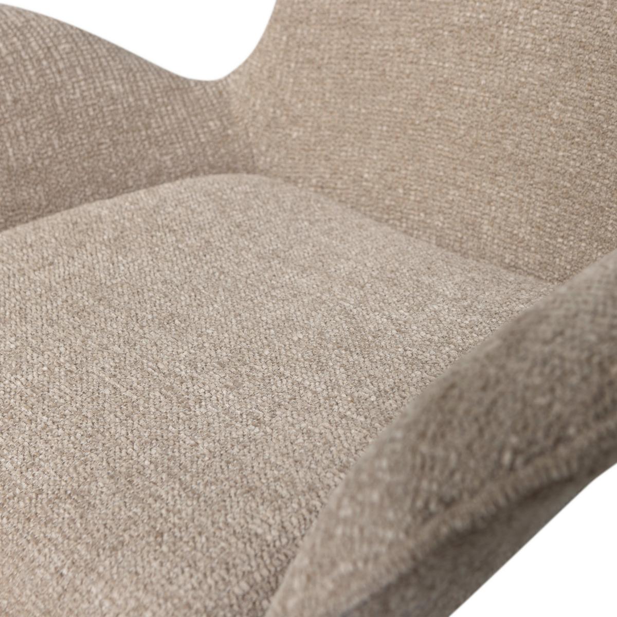 SESSEL Marten Sandfarben B: 79cm - Sandfarben, Design, Textil/Metall (79/91/76cm) - Livetastic