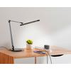 LED-SKRIVBORDSLAMPA RINK - aluminiumfärg/svart, Modern, metall/plast (37/20/40-70cm) - Mömax