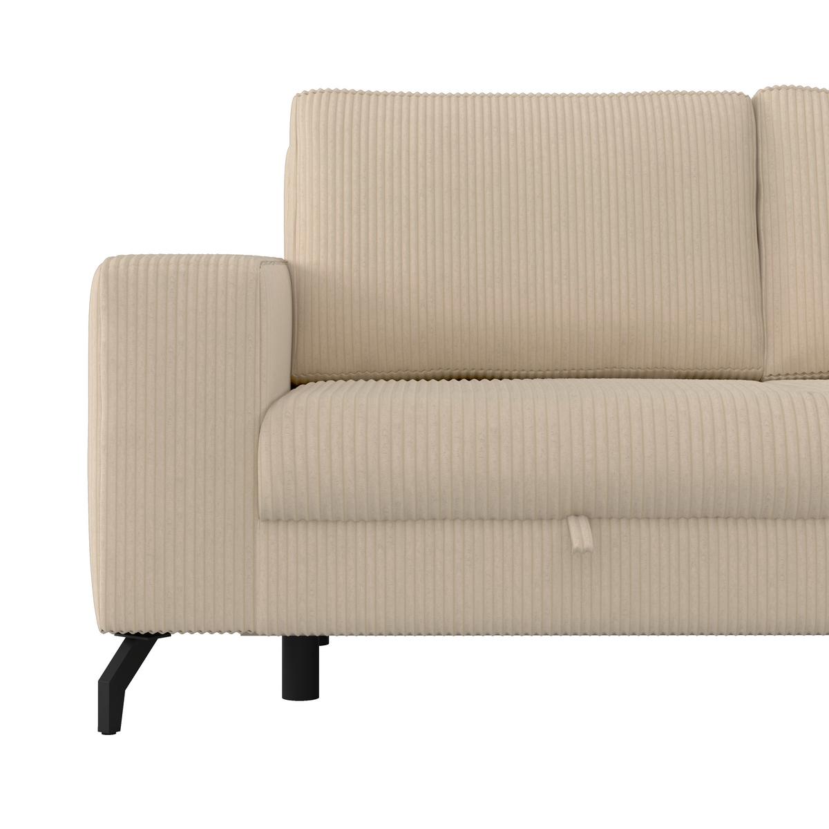 Kutna Garnitura Cloud - krem, Trend, tekstil (290/178cm) - Modern Living