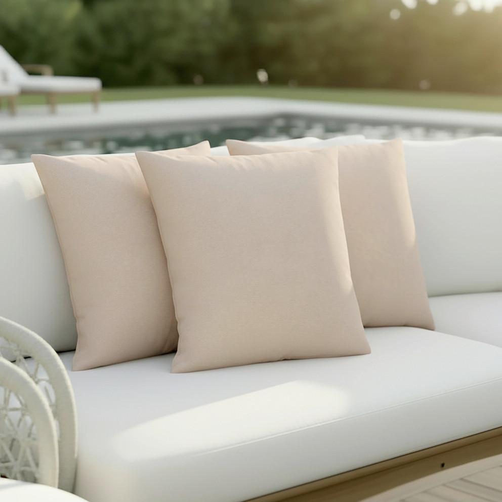 Outdoorkissen Divina Beige ca. 45x45 cm - Beige, MODERN, Textil (45/4/45cm) - Bessagi Garden