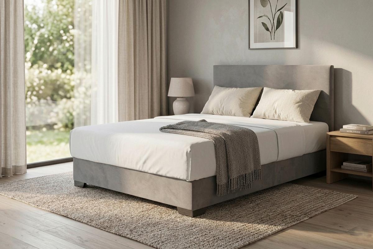 Tapecirani Krevet Morato - bijela/siva, Moderno, drvni materijal/tekstil (140/200cm) - Best Price