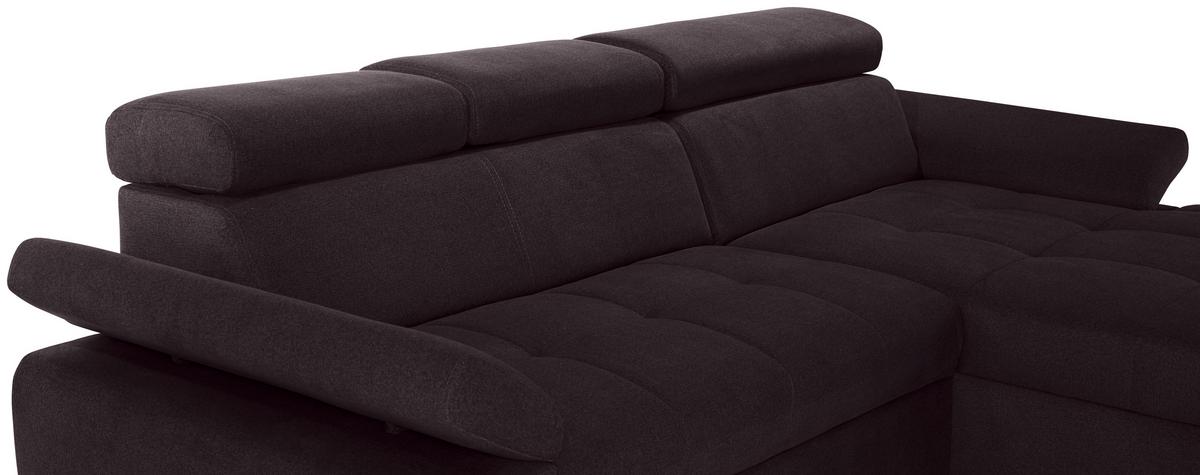 Kutna Garnitura Perry - srebrne boje/patlidžan, Design, tekstil/drvo (292/183cm) - Modern Living