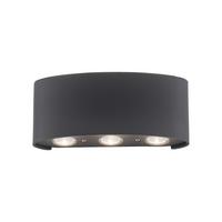 LED Fali Lámpa Carlo - antracit, műanyag/fém (17/4/8cm)