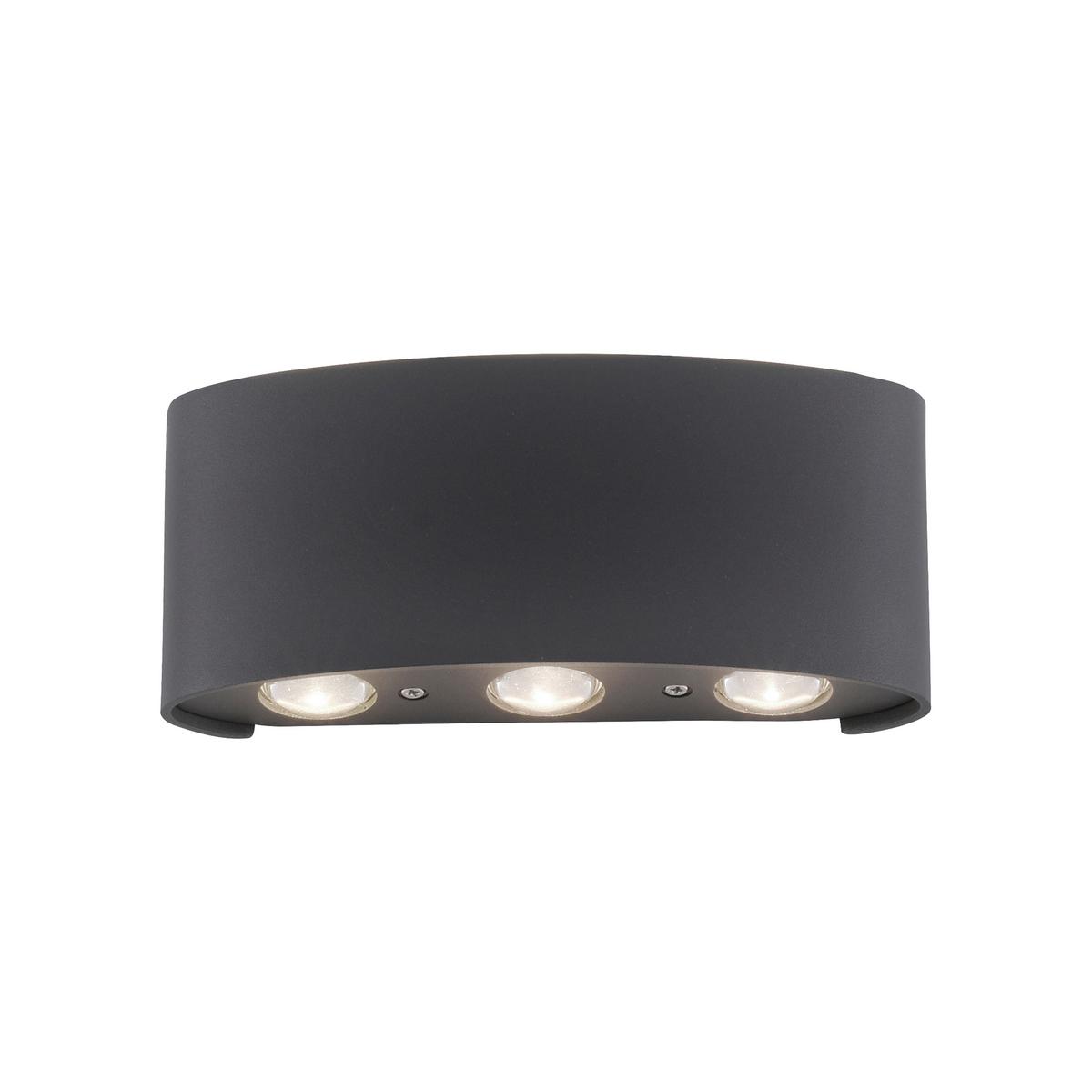 LED Fali Lámpa Carlo - antracit, műanyag/fém (17/4/8cm)