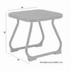 BALKONGMÖBLER SET AUGUSTINA - mörkgrå, Modern, metall/plast - Bessagi Garden