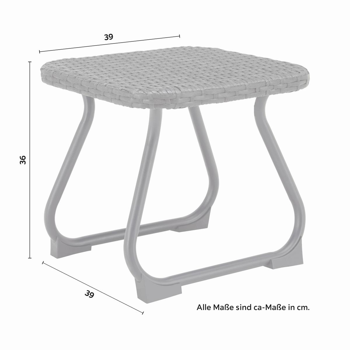 Balkonszett Augustina - sötétszürke, Modern, műanyag/fém - Bessagi Garden