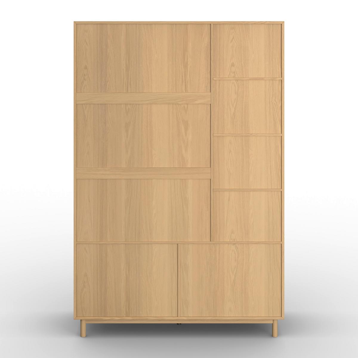 Drehtürenschrank Marlo Eichefarben ca. 148x223x60 cm - Eichefarben, MODERN, Holz/Holzwerkstoff (148/223/60cm) - Bessagi Home