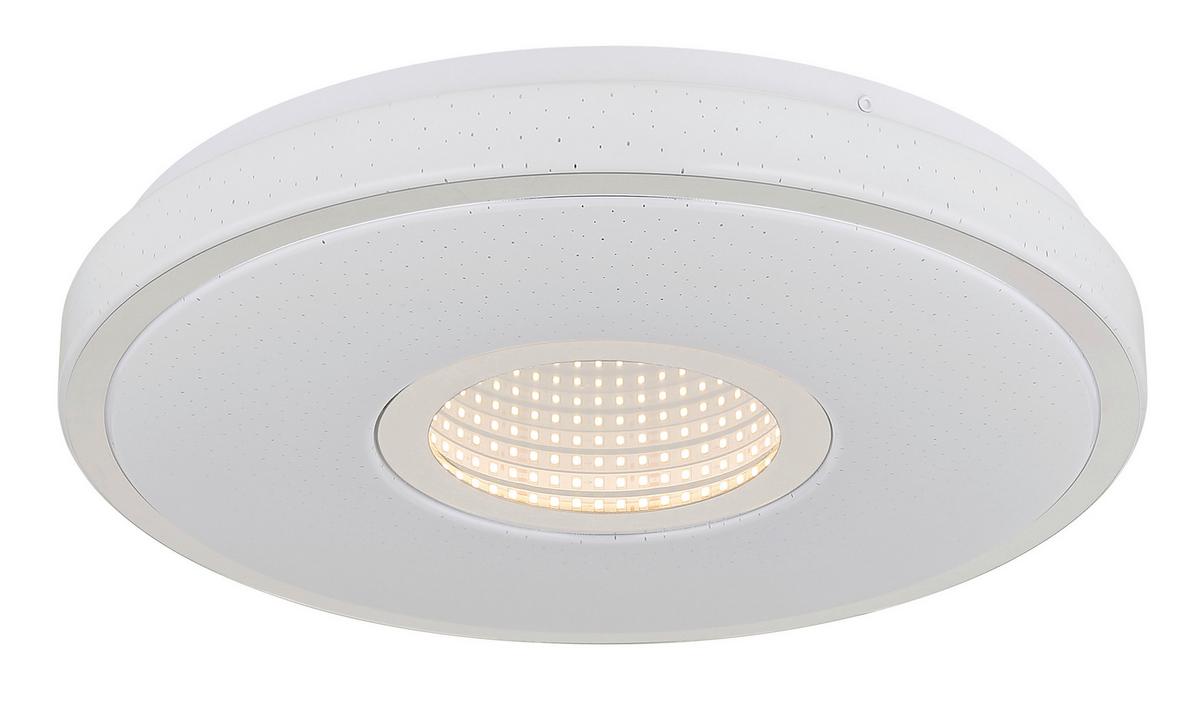 Led Stropna Svjetiljka Astania - bijela/boje kroma, Basics, metal/plastika (38/6,5cm) - Globo