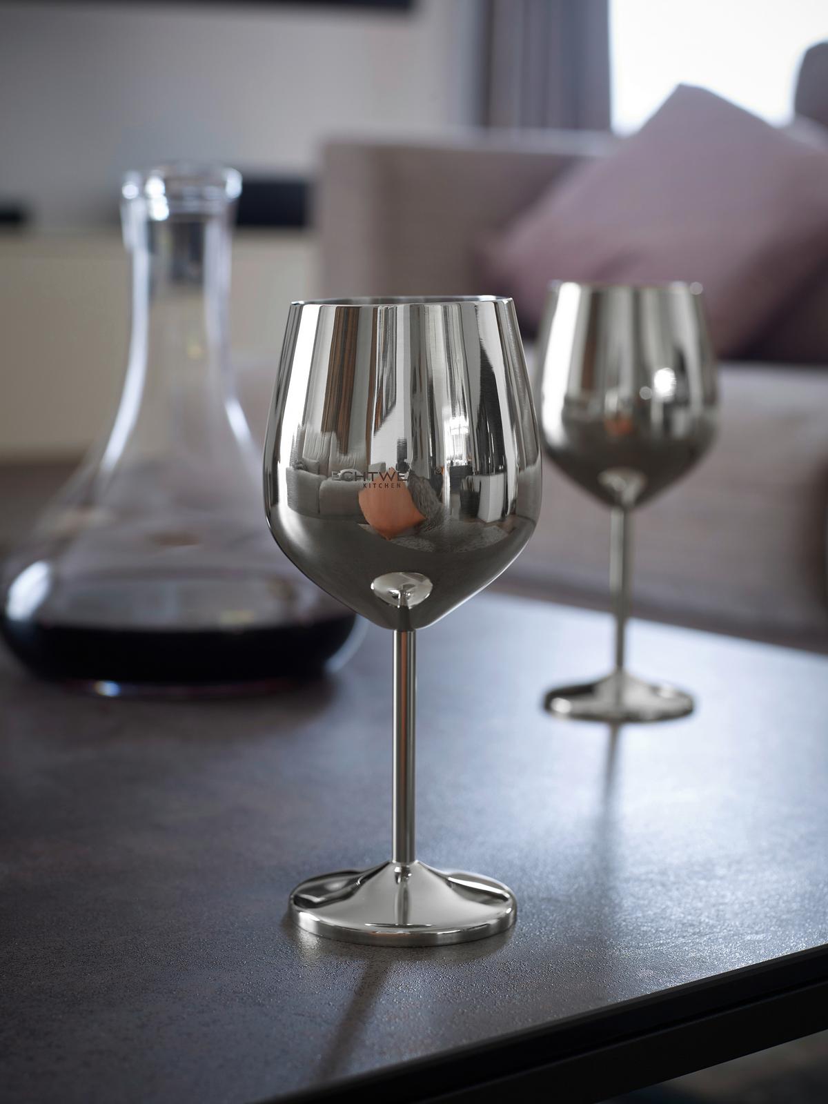 Set Kozarcev Wine, 6-Delni - srebrne barve, Trend, kovina (21cm) - Echtwerk