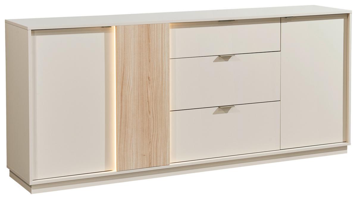 Sideboard Alex Kaschmir ca. 193x83x40cm - Kaschmir/Silberfarben, Design, Holzwerkstoff/Kunststoff (193/83/40cm) - MID.YOU