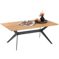 STOLIK KAWOWY GELI -HOM IN EXKLUSIV- - kolor dębowy/czarny, Design, metal/drewno (110/65/45cm) - Hom`in
