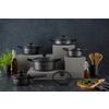 KASTRULL BLACK LINE - klar/svart, Klassisk, metall/glas (18/8,5cm) - Gourmesto