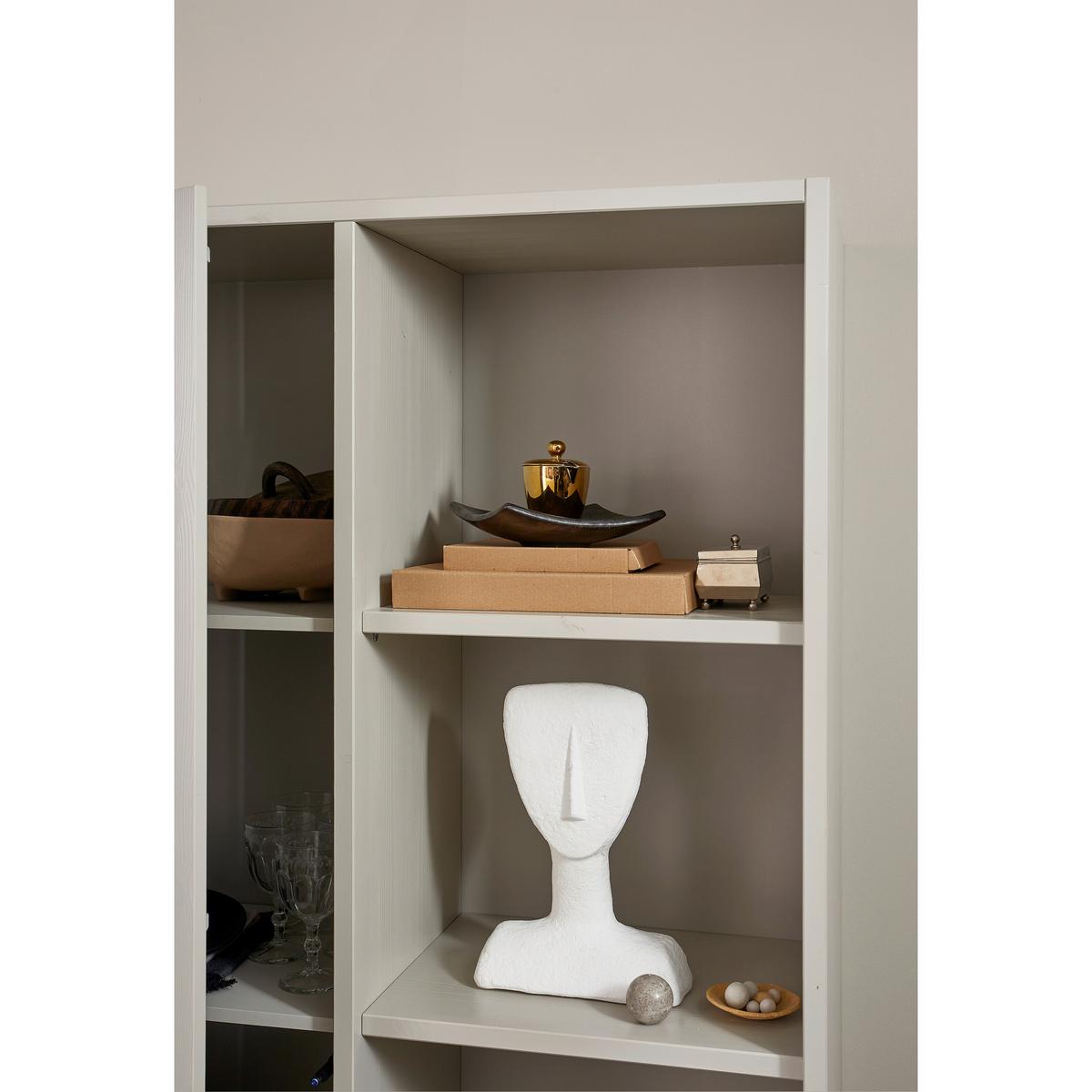 Mehrzweckschrank Merel Grauweiß B: 100 cm - Grauweiß, Design, Holz (100/200/40cm) - Livetastic