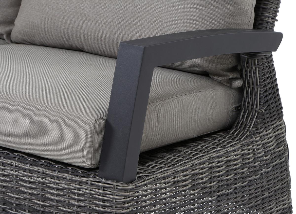 Loungegarnitur Corido 4-tlg. Grau - Grau, Basics, Keramik/Kunststoff (219/88/219cm) - Siena Garden