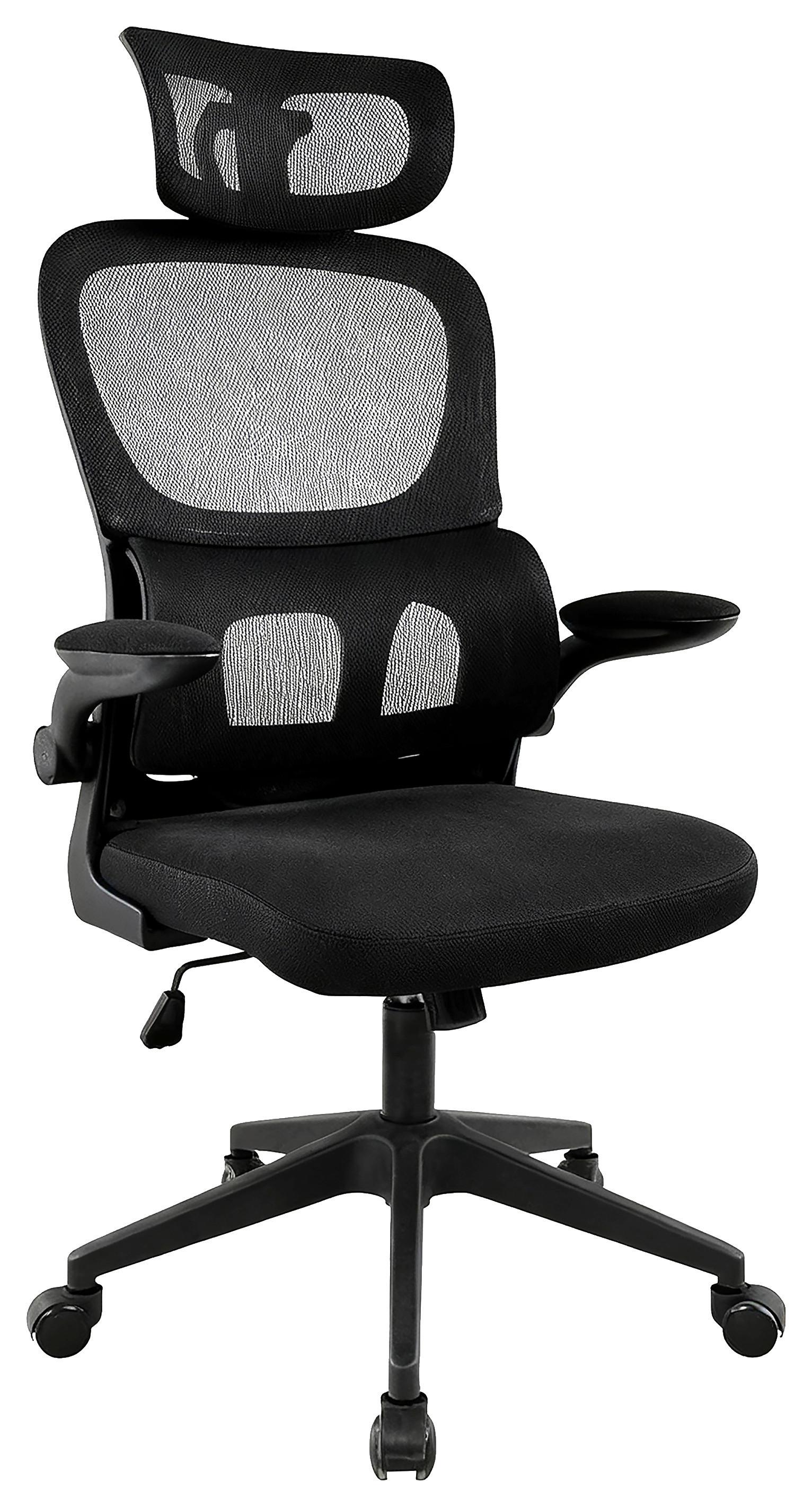 Forgószék Fekete Sophie - fekete, Modern, műanyag/textil (62/118-128/51cm)