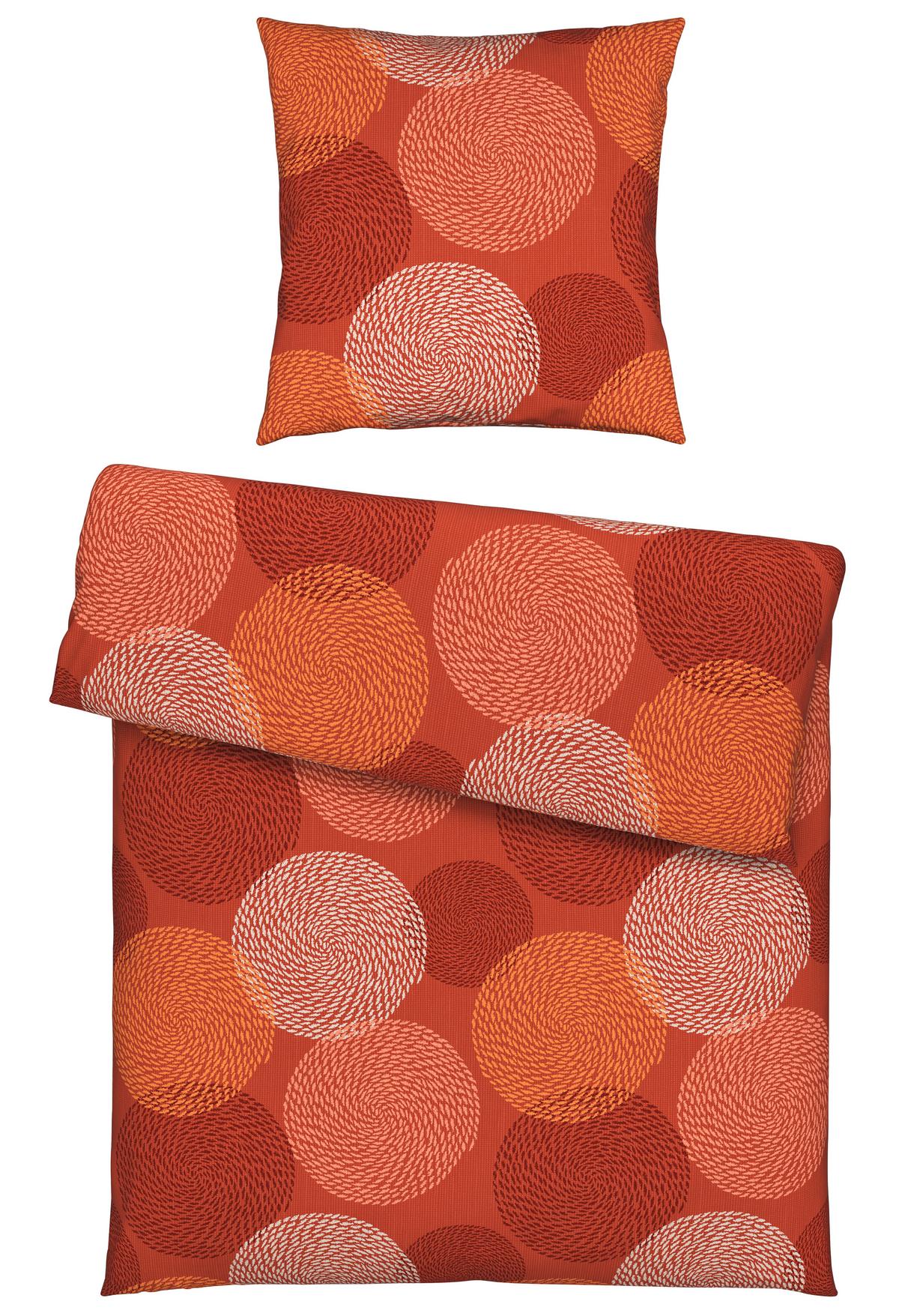 POŚCIEL CERCHI - terakota, tkanina (135/200cm) - Novel