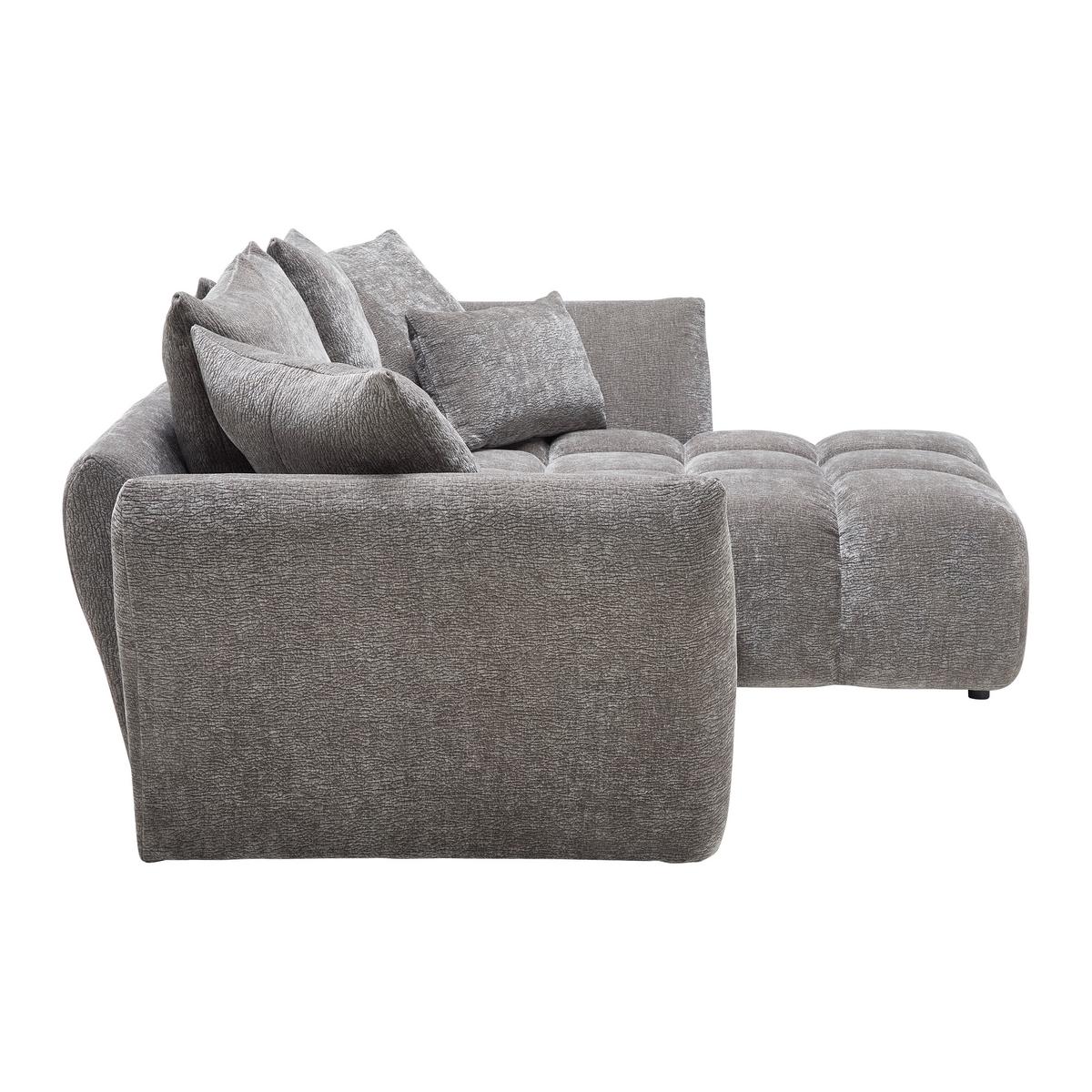 Ecksofa Cammellio Grau - Schwarz/Grau, MODERN, Textil (296/189cm) - Mömax