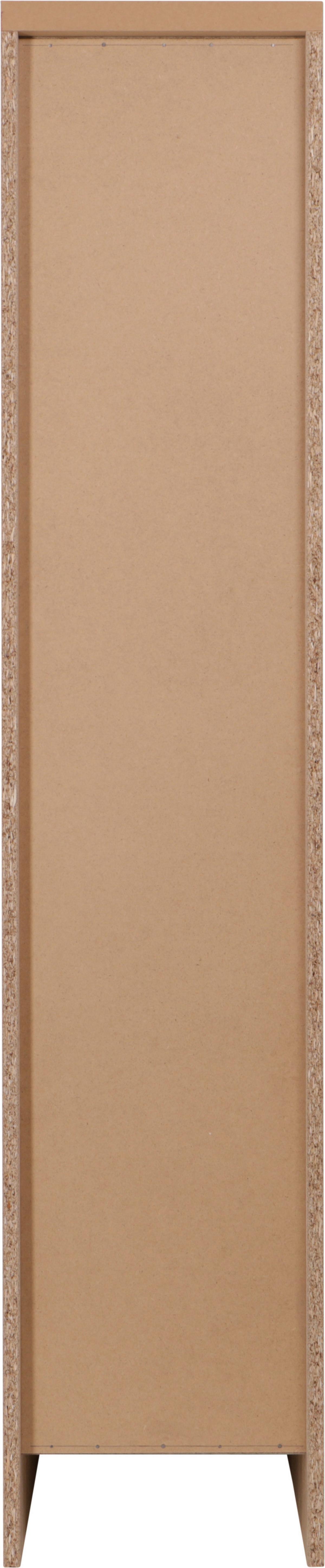 Izvlečna Omara Merle, Barva Hrasta, Siva - srebrne barve/siva, Basics, kovina/leseni material (30/144,8/60cm) - Respekta