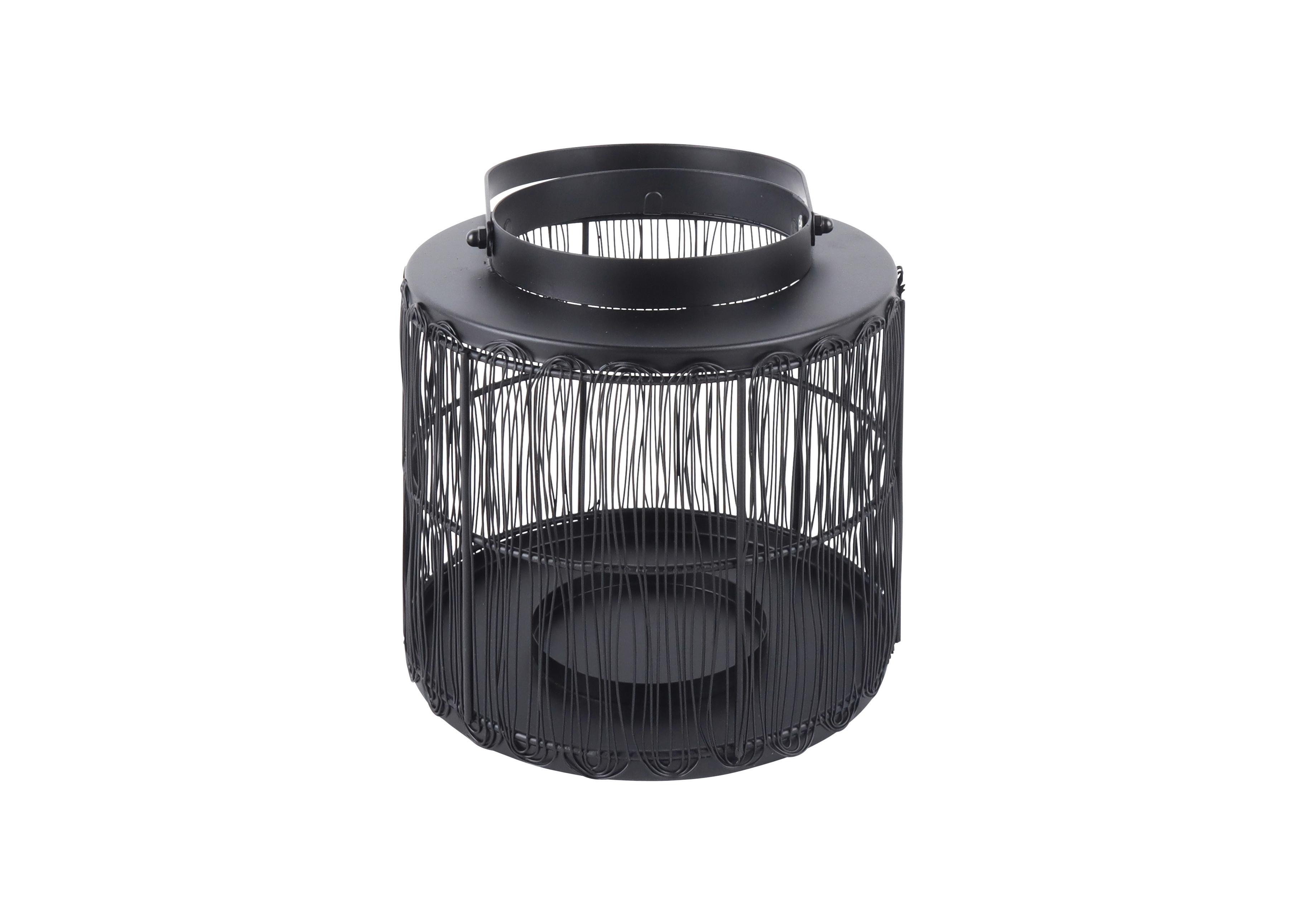 Lámpás Twine - fekete/átlátszó, Modern, Üveg/fém (16/15cm) - Modern Living