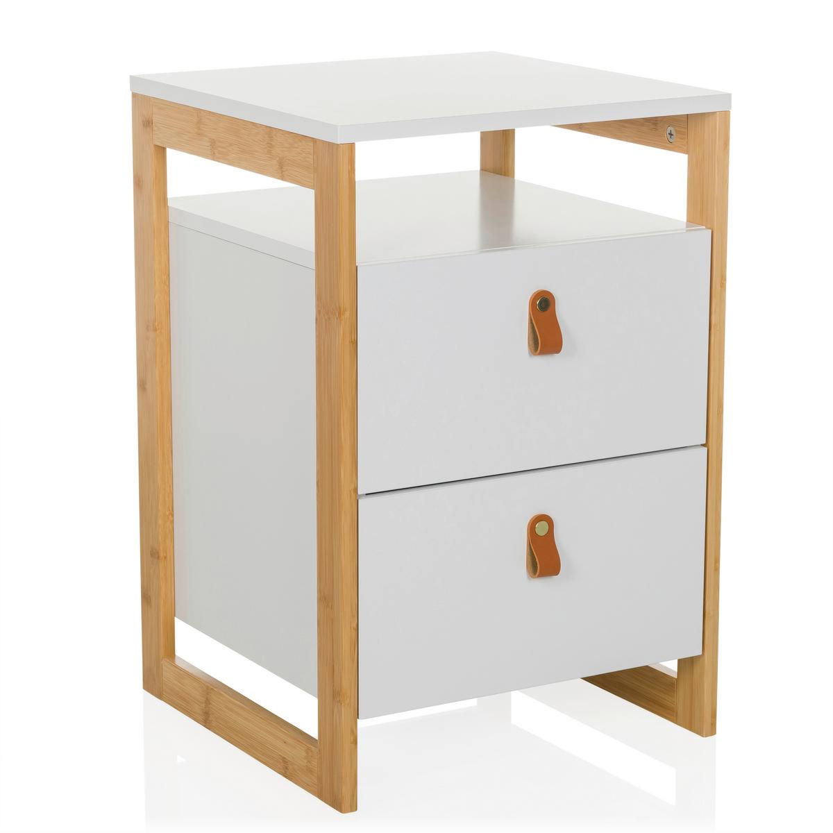 Mizica Tarolo, Bela - svetlo rjava/bela, Moderno, leseni material (40/60/40cm) - MID.YOU