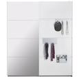 Schwebetürenschrank Weiß/Spiegel - KONVENTIONELL, Holzwerkstoff/Metall (181/210/61cm) - Livetastic Schwebetürenschrank Weiß/Spiegel - KONVENTIONELL, Holzwerkstoff/Metall (181/210/61cm) - Livetastic