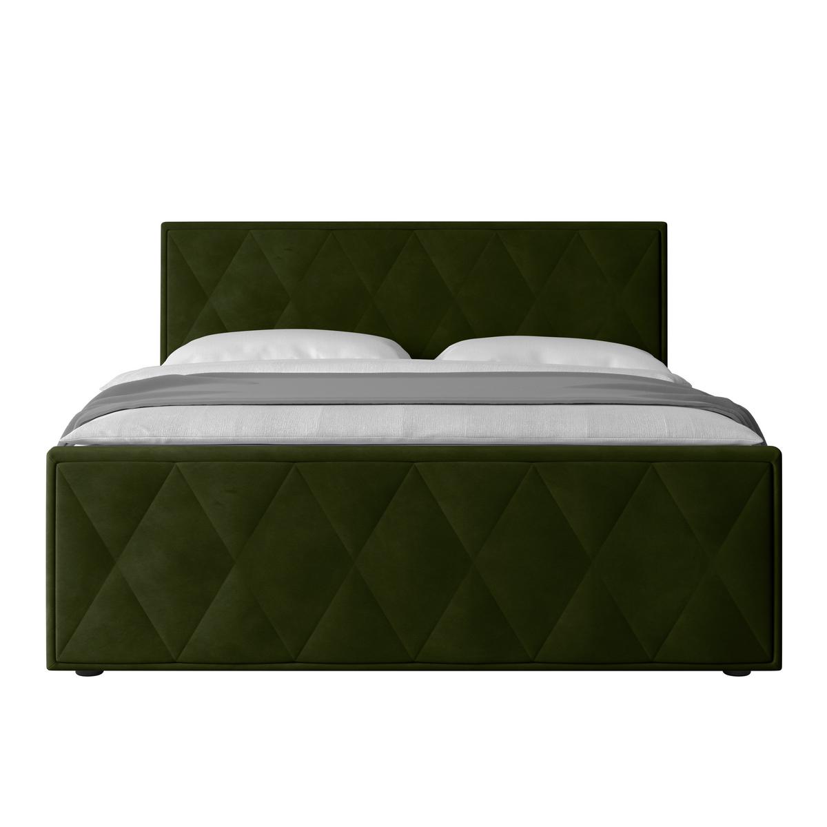 Boxspringbett Porto ca. 180x200 cm Grün - Grün, MODERN, Holz/Kunststoff (180/200cm) - MID.YOU