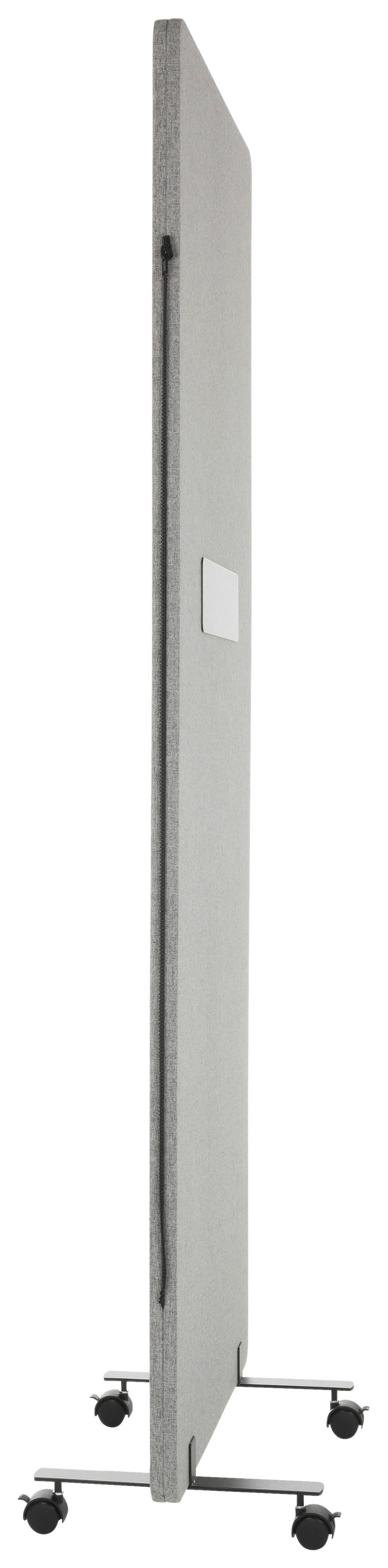 Pregradna Stena Flexmiut, Svetlo Siva - prozorno/svetlo siva, Basics, kovina/umetna masa (60/177/3cm) - MID.YOU