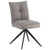 Stuhl Maya Hellgrau - Hellgrau/Schwarz, MODERN, Textil/Metall (49/89/65cm) - Premium Living