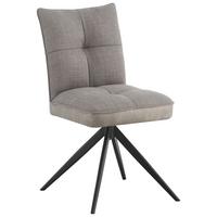 Stol Maya - siva/črna, Moderno, kovina/tekstil (49/89/65cm) - Premium Living