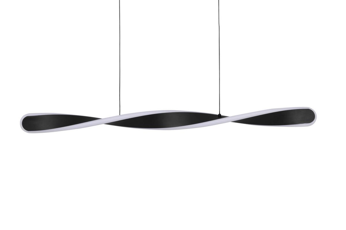 LAMPA WISZĄCA LED HENDERSON *SBN* - czarny, Design, tworzywo sztuczne/metal (89/6/150cm) - Novel