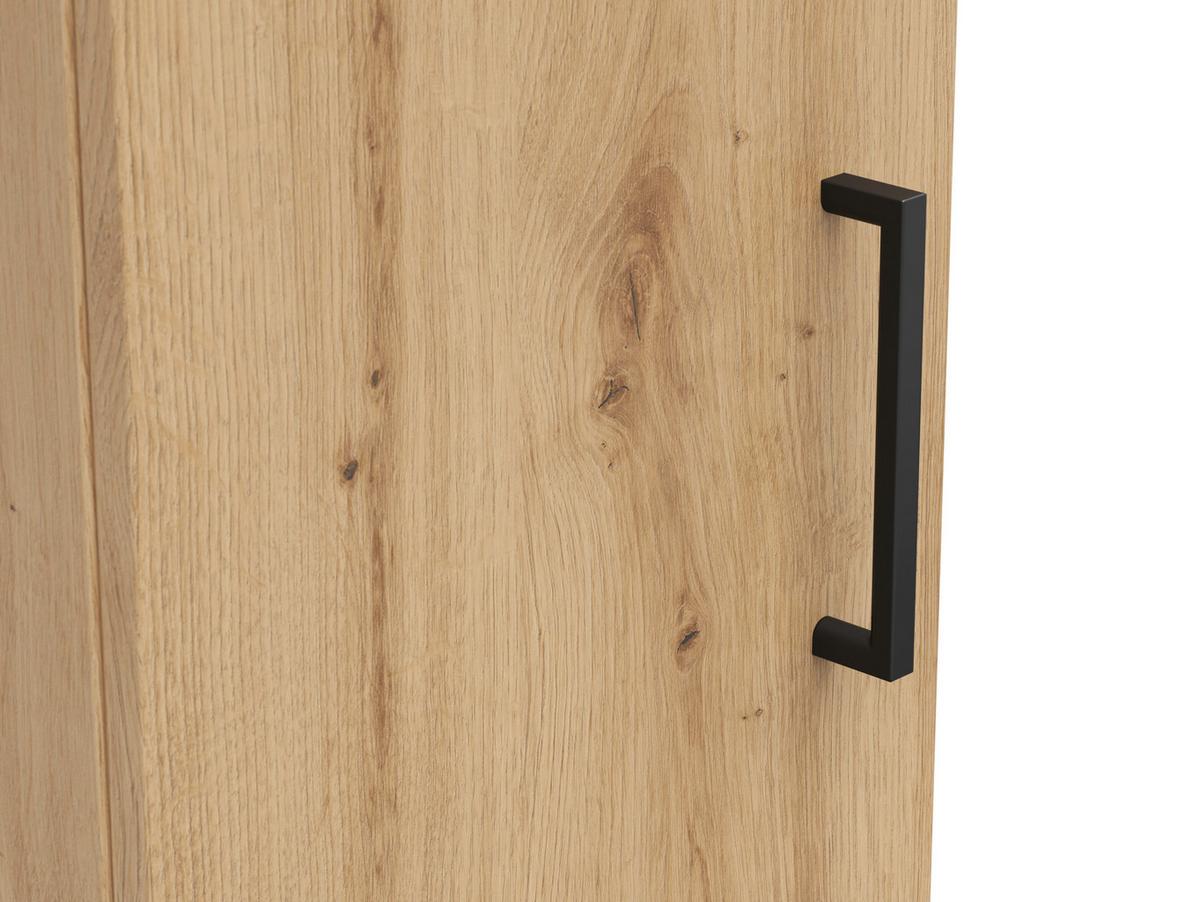 Schrank Multistauraum Eiche Artisan - Schwarz/Eiche Artisan, MODERN, Holzwerkstoff/Kunststoff (30/115/40cm) - Mömax