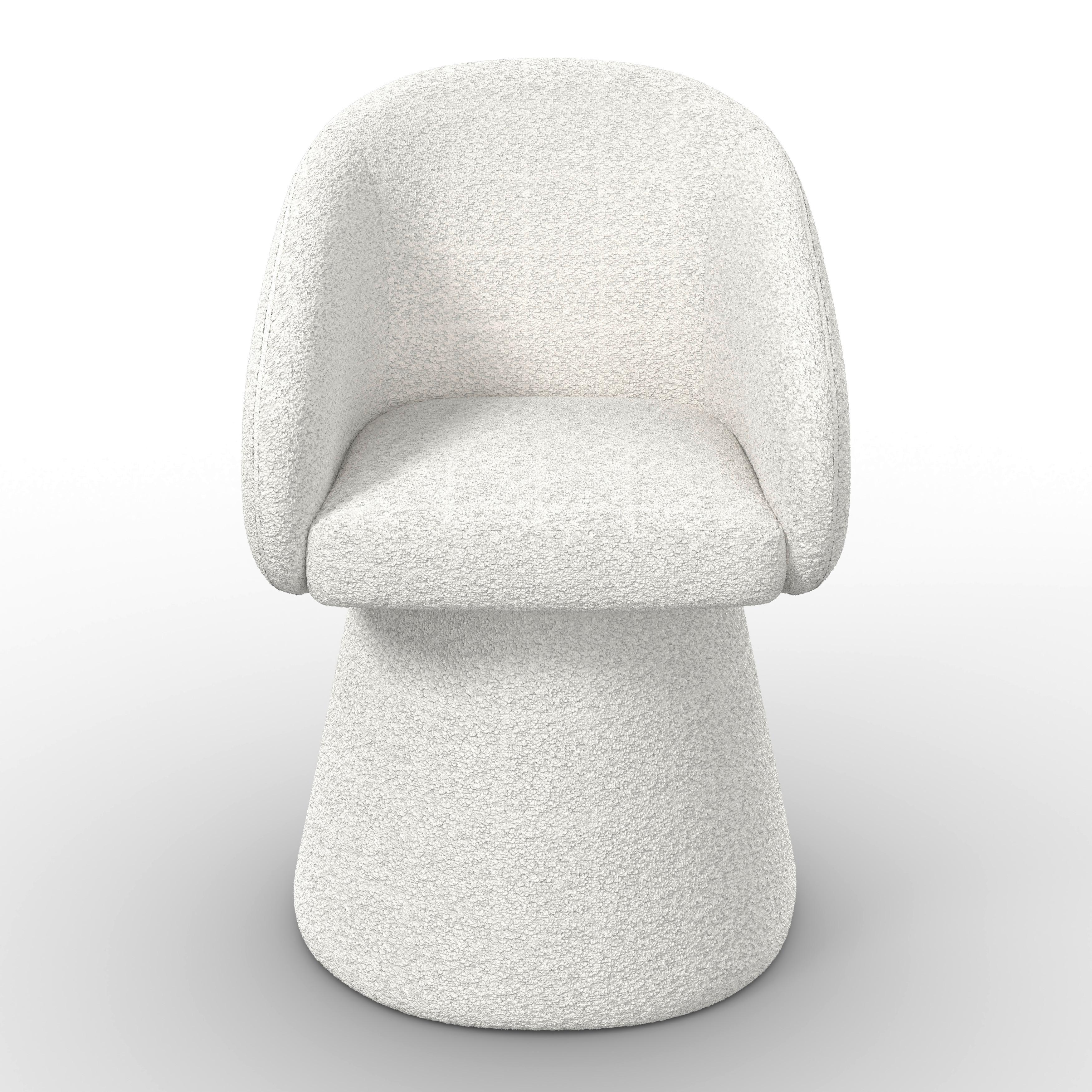 STOL MED ARMSTÖD MAIA - vit, Modern, metall/textil (60/84,5/59cm) - Bessagi Home
