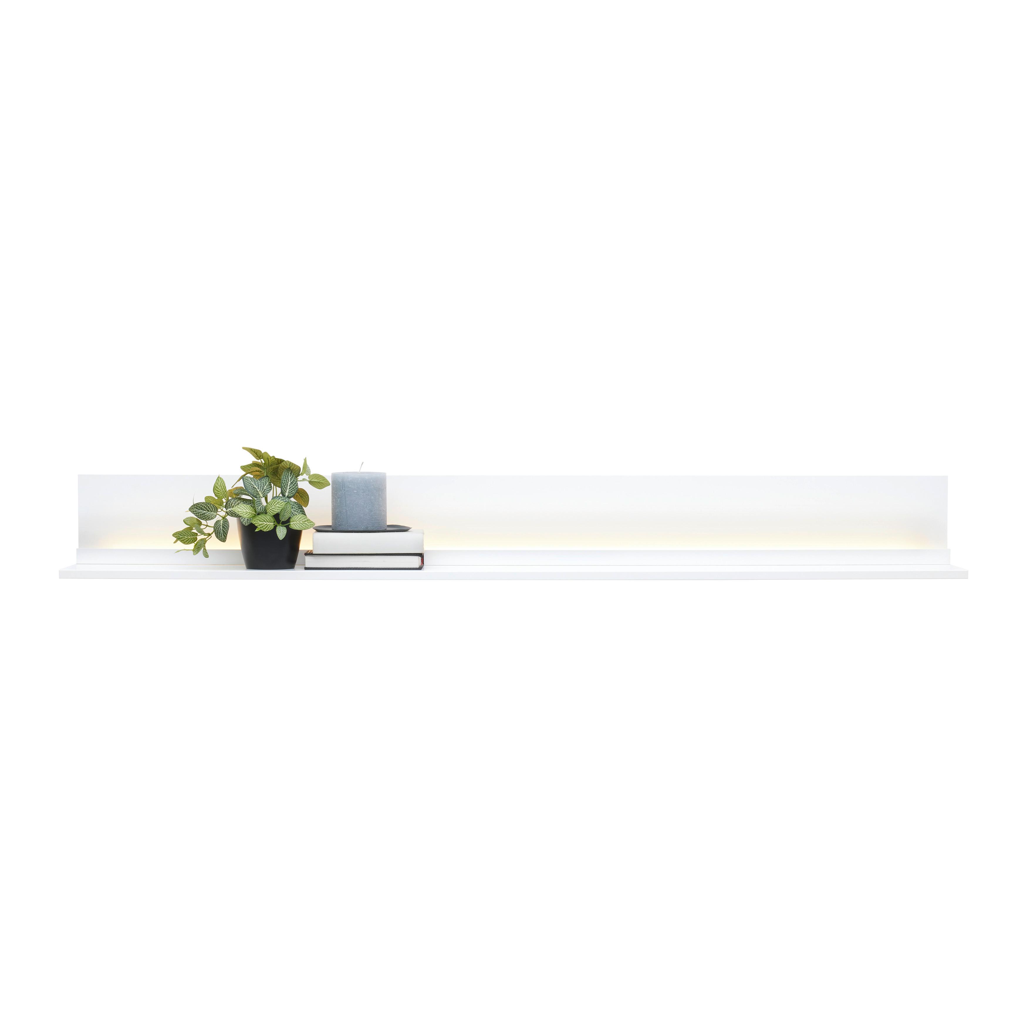 Winkelbaord Florenz Weiß - Weiß, MODERN, Holzwerkstoff (160/18/21,6cm) - Premium Living