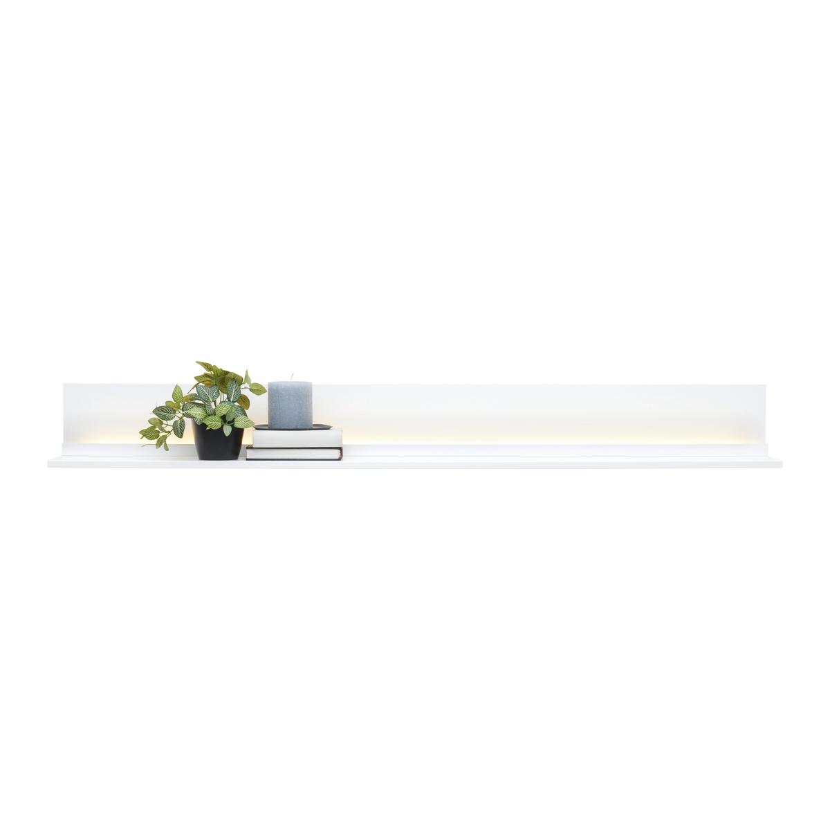 Winkelbaord Florenz Weiß - Weiß, MODERN, Holzwerkstoff (160/18/21,6cm) - Premium Living