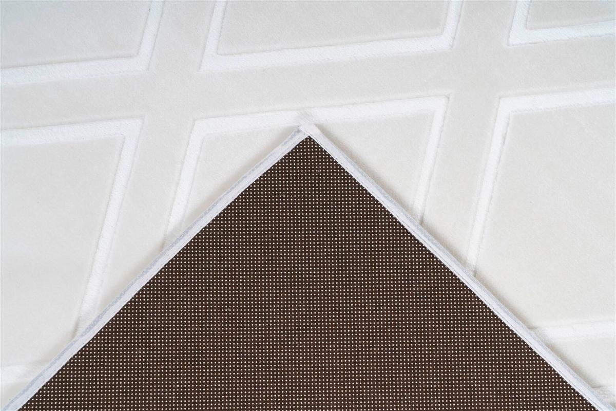 Flachwebeteppich Monroe 300 Weiss - Weiss, Konventionell, Textil (80/150cm) - Kayoom